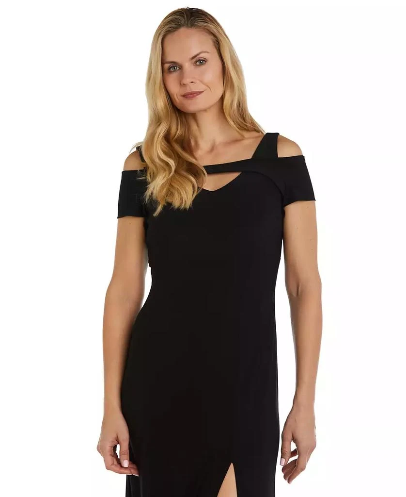 R & M Richards Nightway Cold-Shoulder Keyhole Gown 3