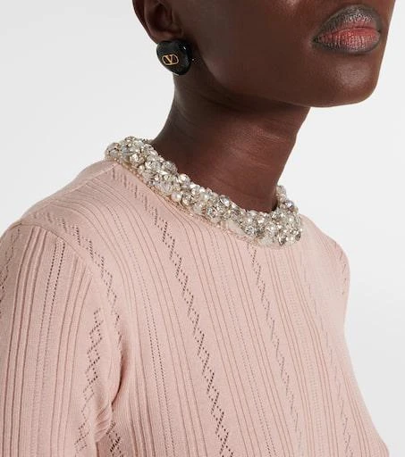 Valentino Embellished virgin wool sweater 4