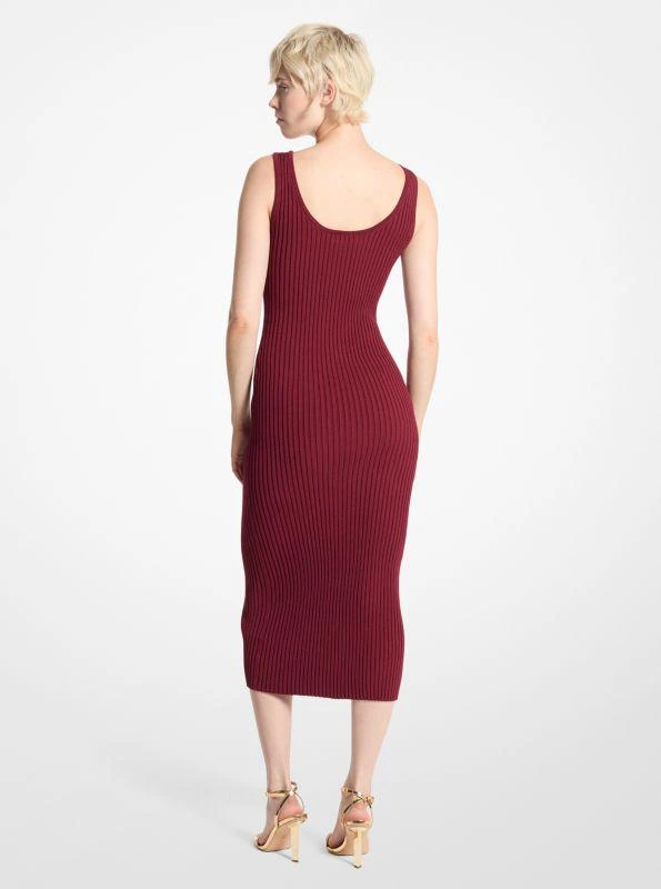 Michael Kors Ribbed Stretch Knit Zip Dress 2