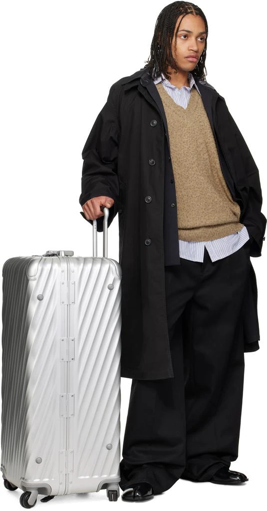 Tumi Silver 19 Degree Aluminum Rolling Trunk Suitcase 5