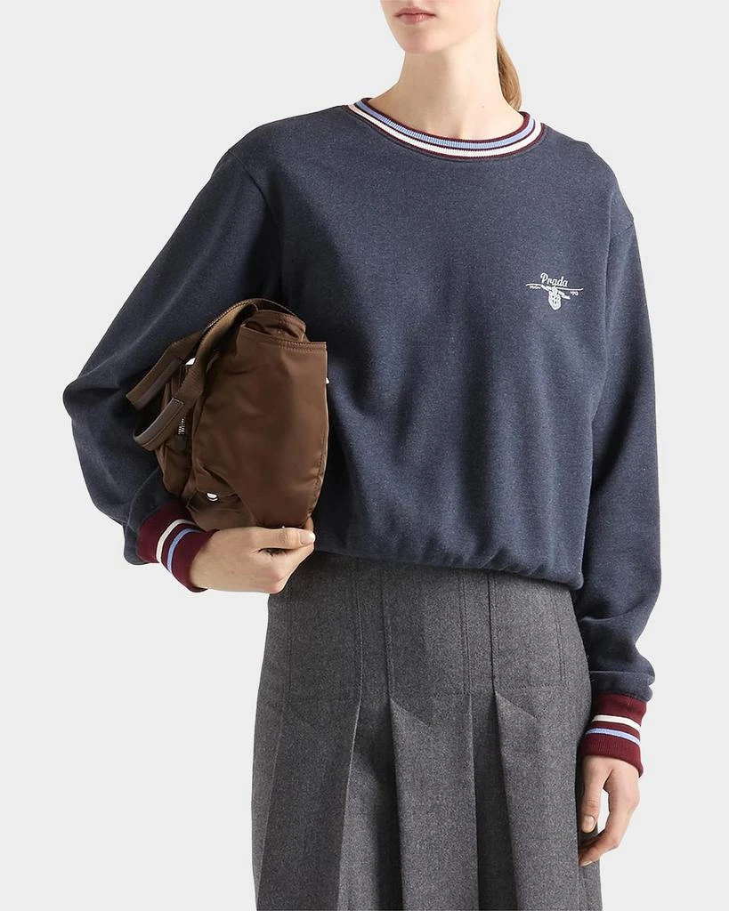 Prada Cotton Fleece Crewneck Sweatshirt 2