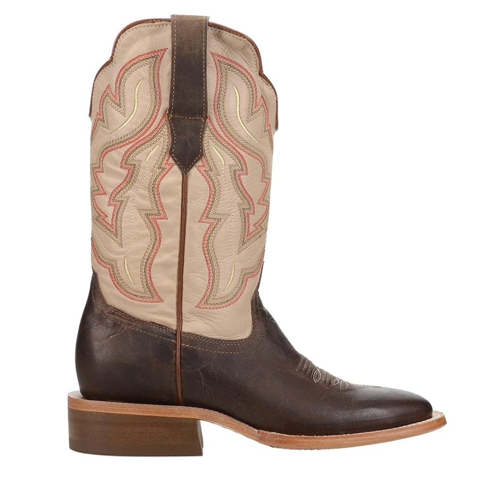 RW Ranch Goat Embroidered Wide Square Toe Cowboy Boots 1