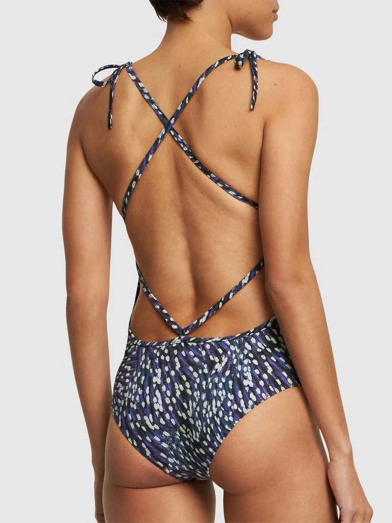 Isabel Marant Swan Printed One Piece Swimsuit 2