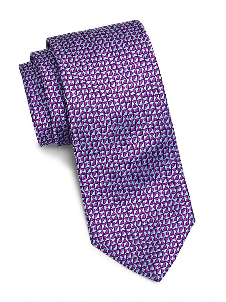 Charvet Inverted Diamond Jacquard Silk Tie 1