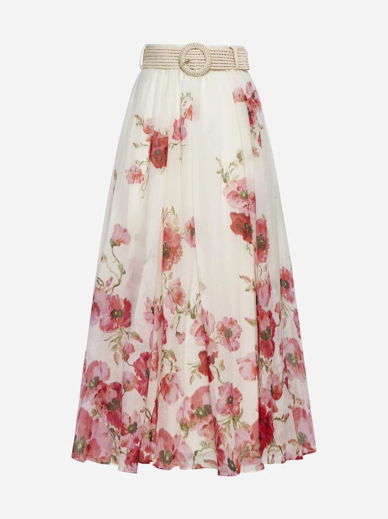 Zimmermann Lightburst print cotton and silk maxi skirt 1