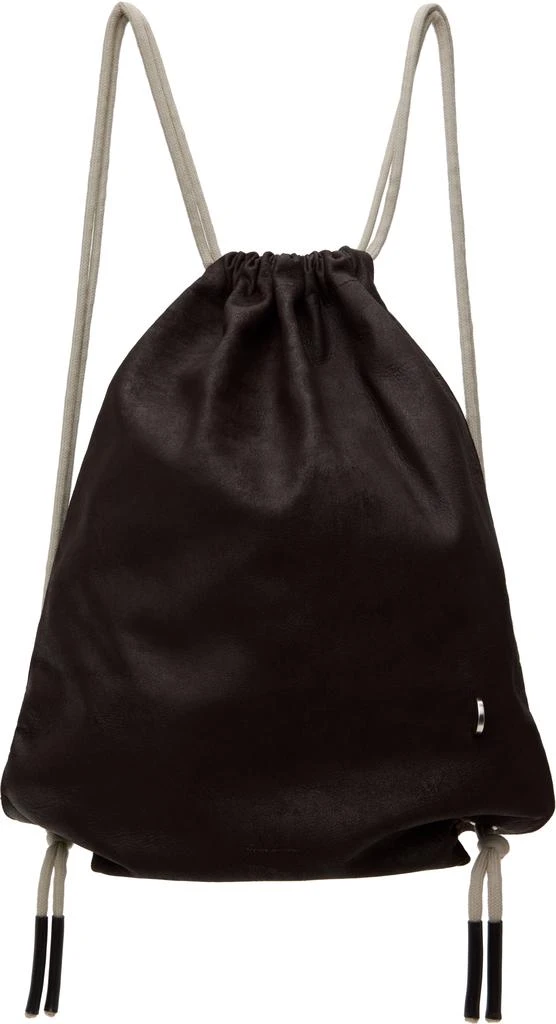 Rick Owens Brown Hollywood Drawstring Backpack 1