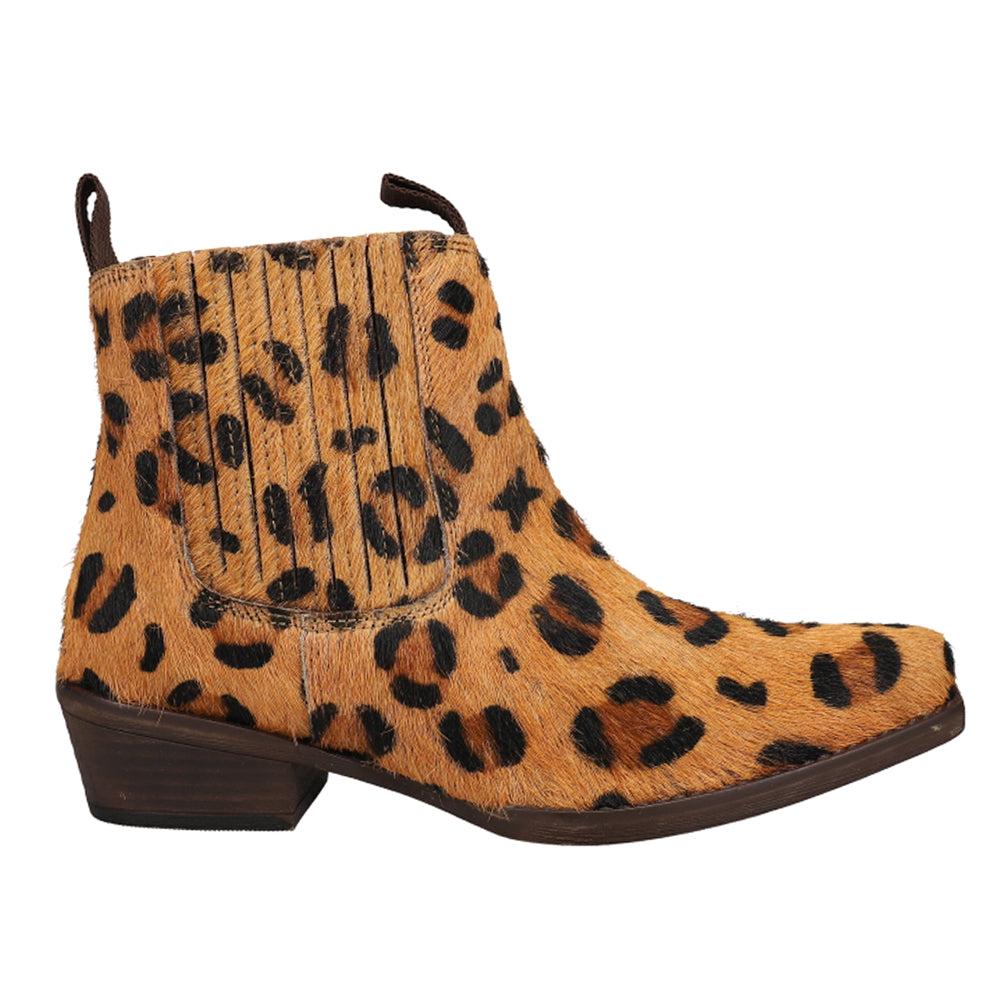 Roper Dustt II Leopard Square Toe Chelsea Booties