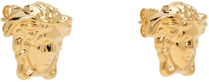 Versace Gold Medusa Head Earrings 2
