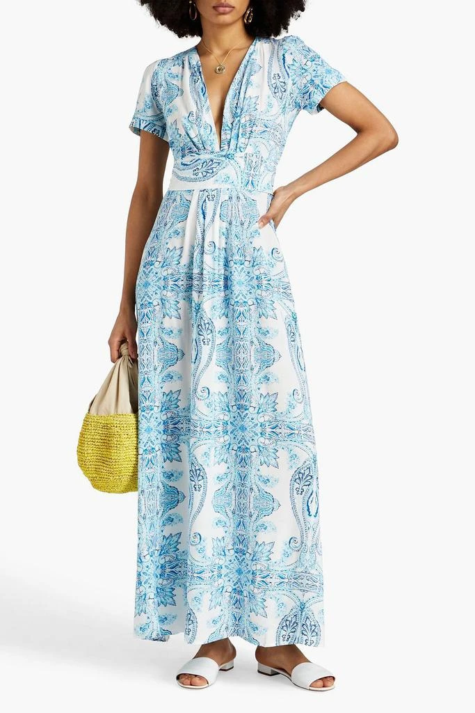 MELISSA ODABASH Petunia paisley-print voile maxi dress 2