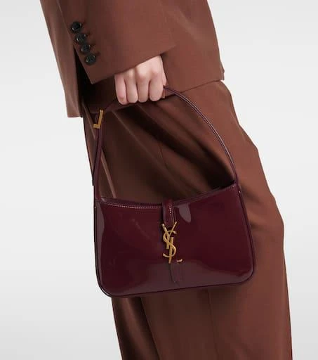 Yves Saint Laurent Le 5 à 7 patent leather shoulder bag 2