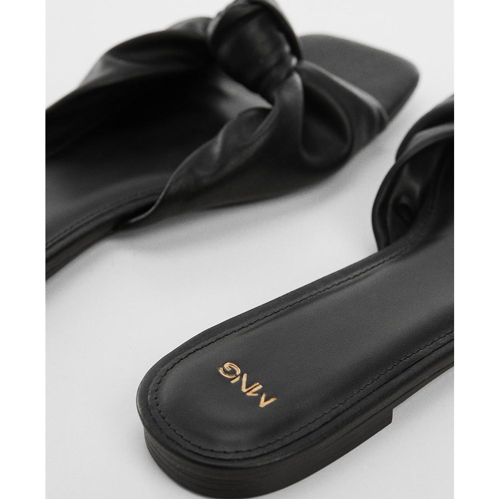 MANGO Women's Square Toe Knot Sandals