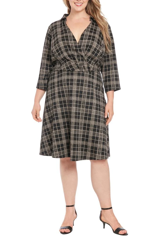 Plaid Fit & Flare Dress  On Sale Now with Up to 83% Off | Discover  Exclusive Deals & Savings at BeyondStyle  Authentic London Times  clothing|female|women|dresses|plus|dress with Limited-Time Discounts, Free  Shipping,
