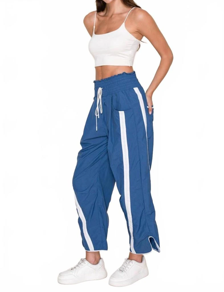 White Birch Breeze Track Pants In Vivid Blue 2