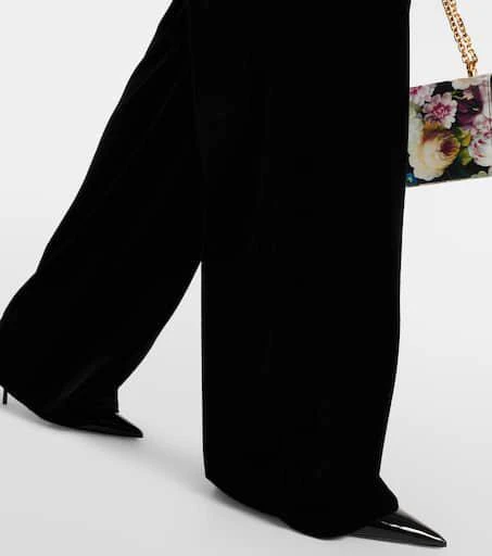 Dolce 
Gabbana High-rise velvet wide-leg pants 5