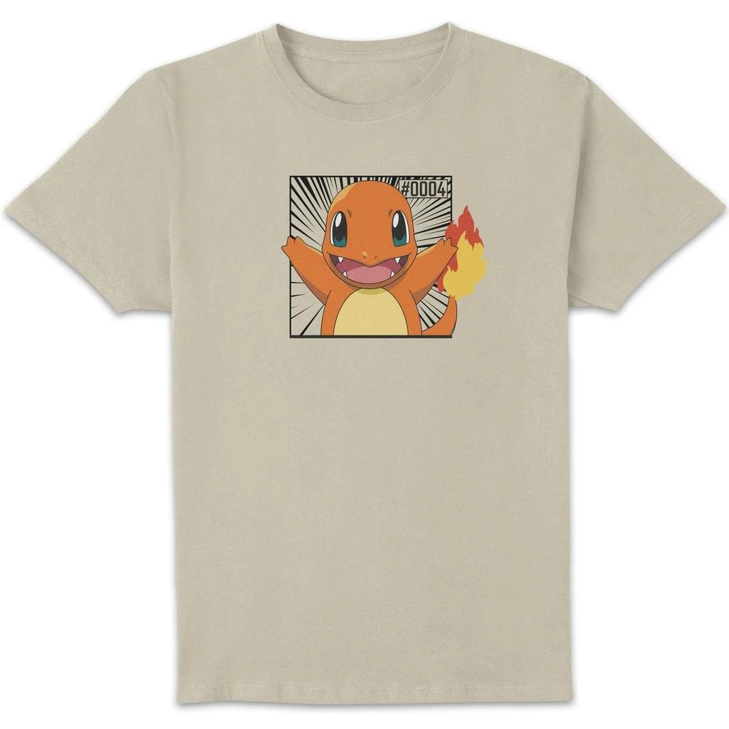 Original Hero Pokémon Pokédex Charmander #0004 Men's T-Shirt - Cream 1