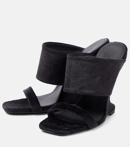 Rick Owens Cantilever suede mules 4