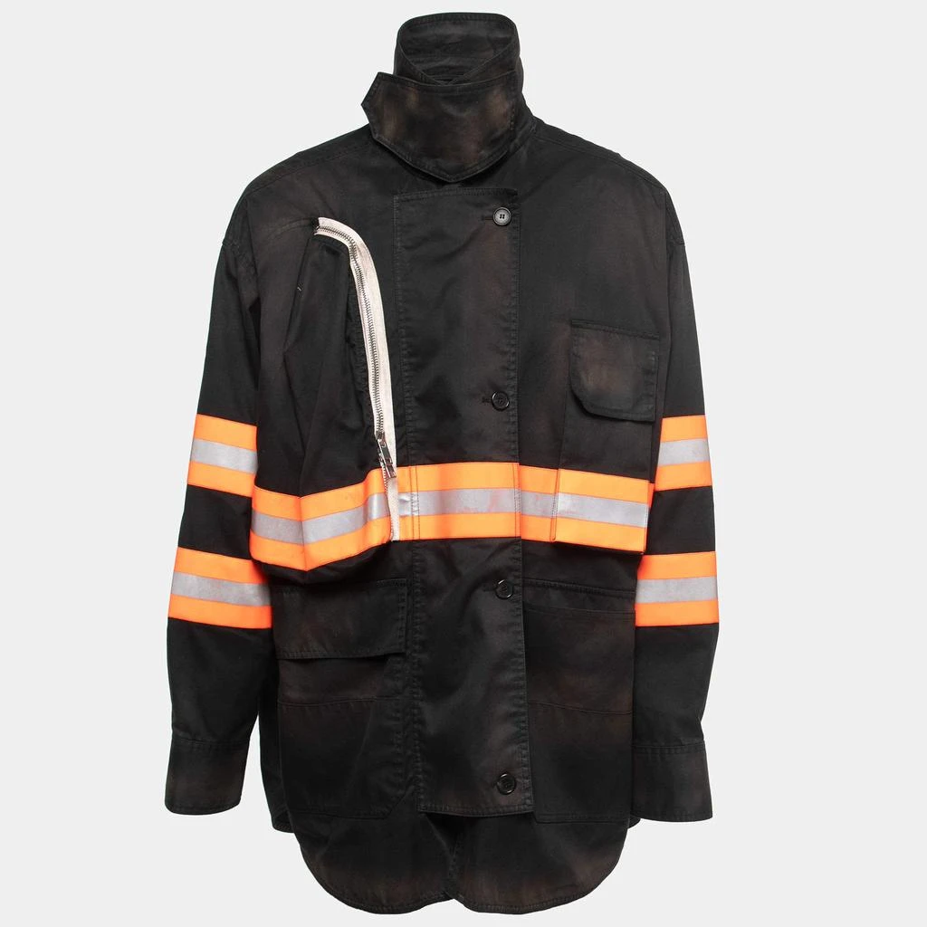 Calvin Klein Calvin Klein Black Cotton Reflective Fireman Jacket M 1