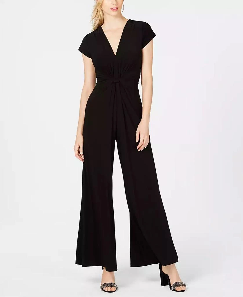 Vince Camuto Twist-Front Plunge Jumpsuit 1