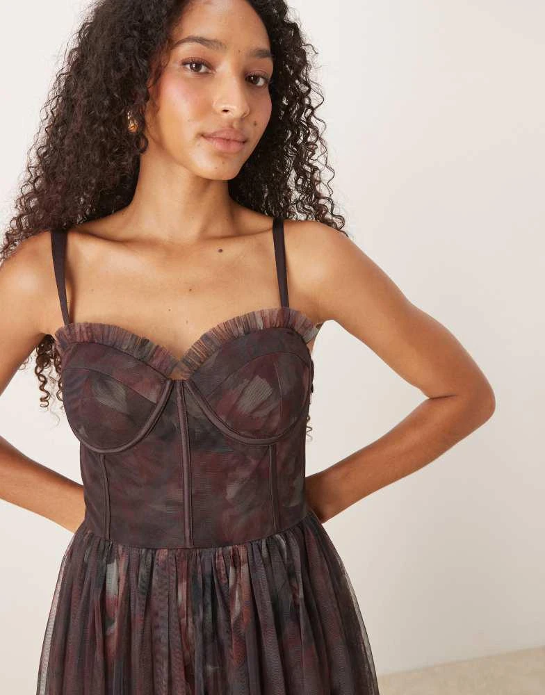 Lace & Beads Lace & Beads corset tulle midaxi dress in blurred plum -  Dresses & Skirts - Compare Prices from 4+ Stores - Free Shipping -  BeyondStyle
