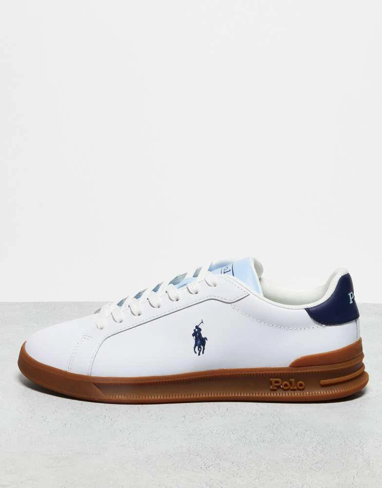 Ralph Lauren Polo Ralph Lauren Heritage Court Unisex trainer in white with gum sole and contrast tongue 1