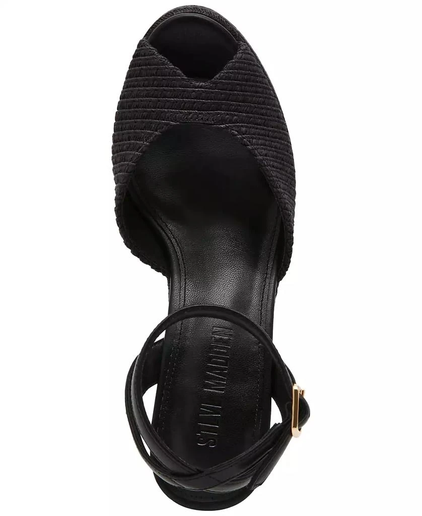 Steve Madden Women's Wanona Raffia Wedge Sandals 4