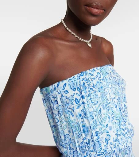 Poupette St Barth Ambra floral bandeau minidress 4