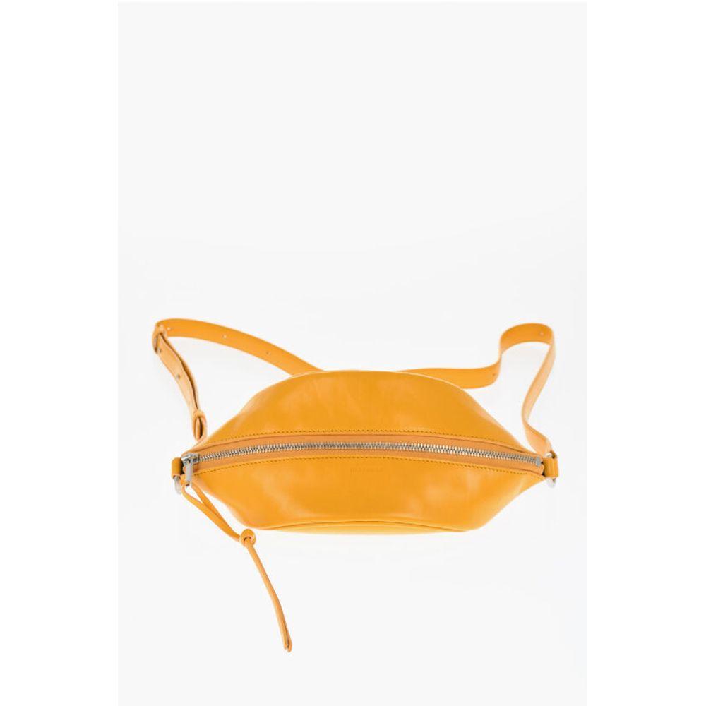 Jil Sander Leather TACO Crossbody Bag with Zip Women's Closure