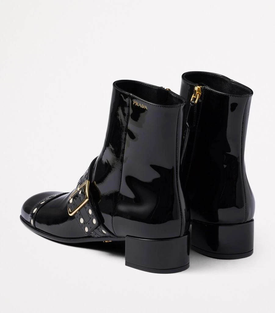 Prada Patent Leather Ankle Boots 4