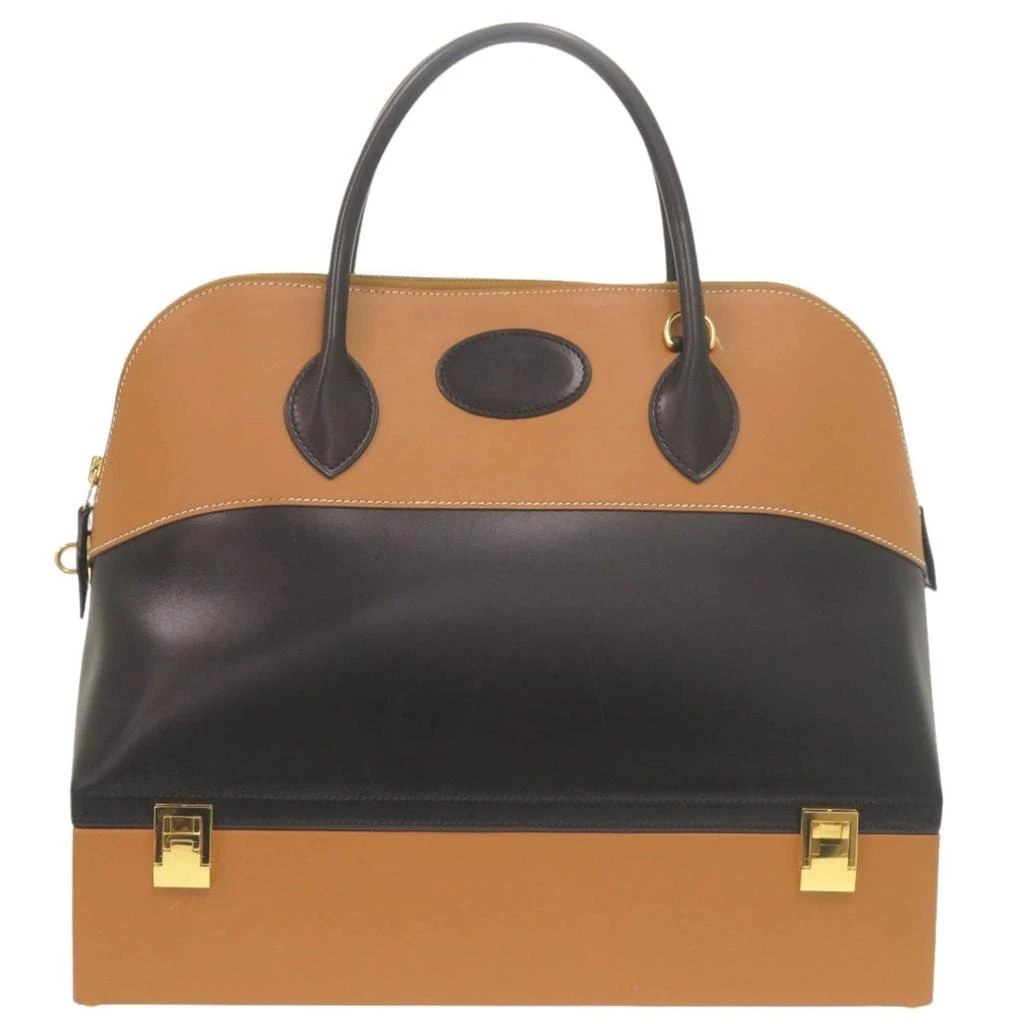 Hermes multi Box Calf Leather Chamonix Leather Handbag (Pre-Owned)