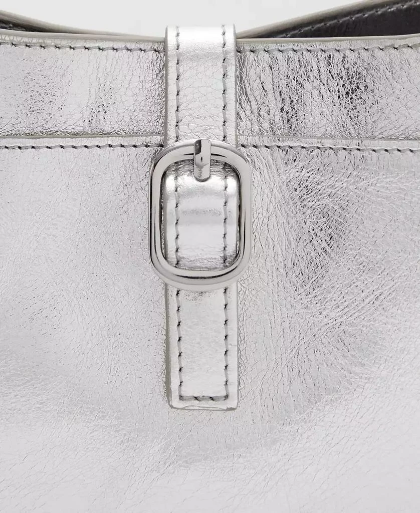 Mango Women's Leather Metallic Bag 5