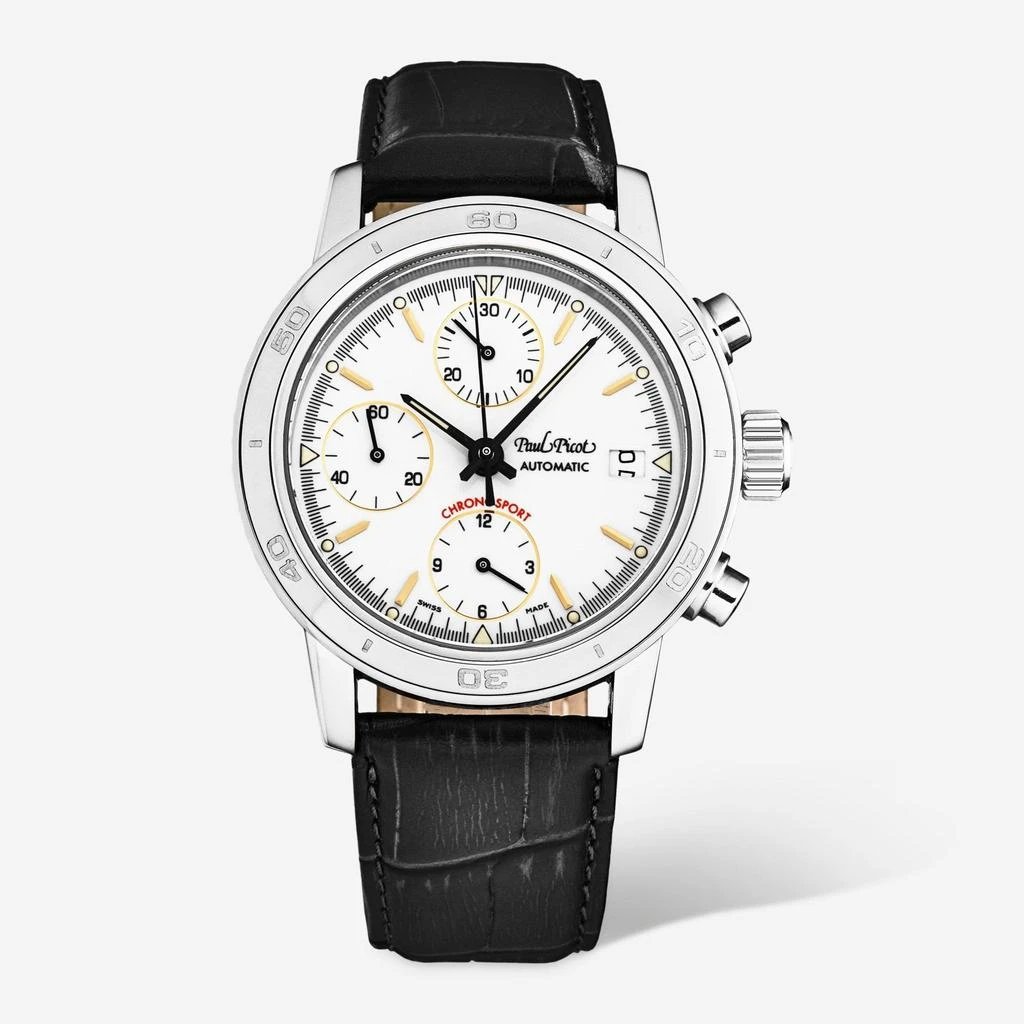 Paul Picot Paul Picot Chronosport Chronograph White Dial Men's Automatic Watch P7033.20.112 1