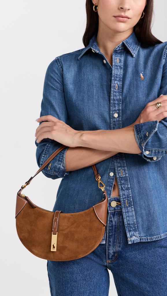 Ralph Lauren Suede Leather Shoulder Bag - Tops - Free