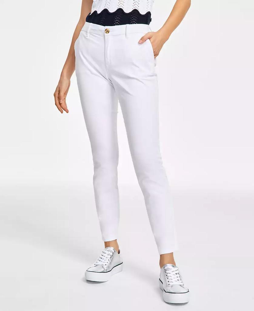 Tommy Hilfiger Women's TH Flex Hampton Cuffed Chino Straight-Leg Pants, Created for Macy's