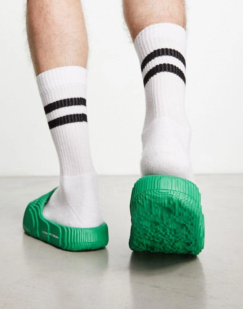 Adidas adidas Originals adilette 22 slides in collegiate green 4