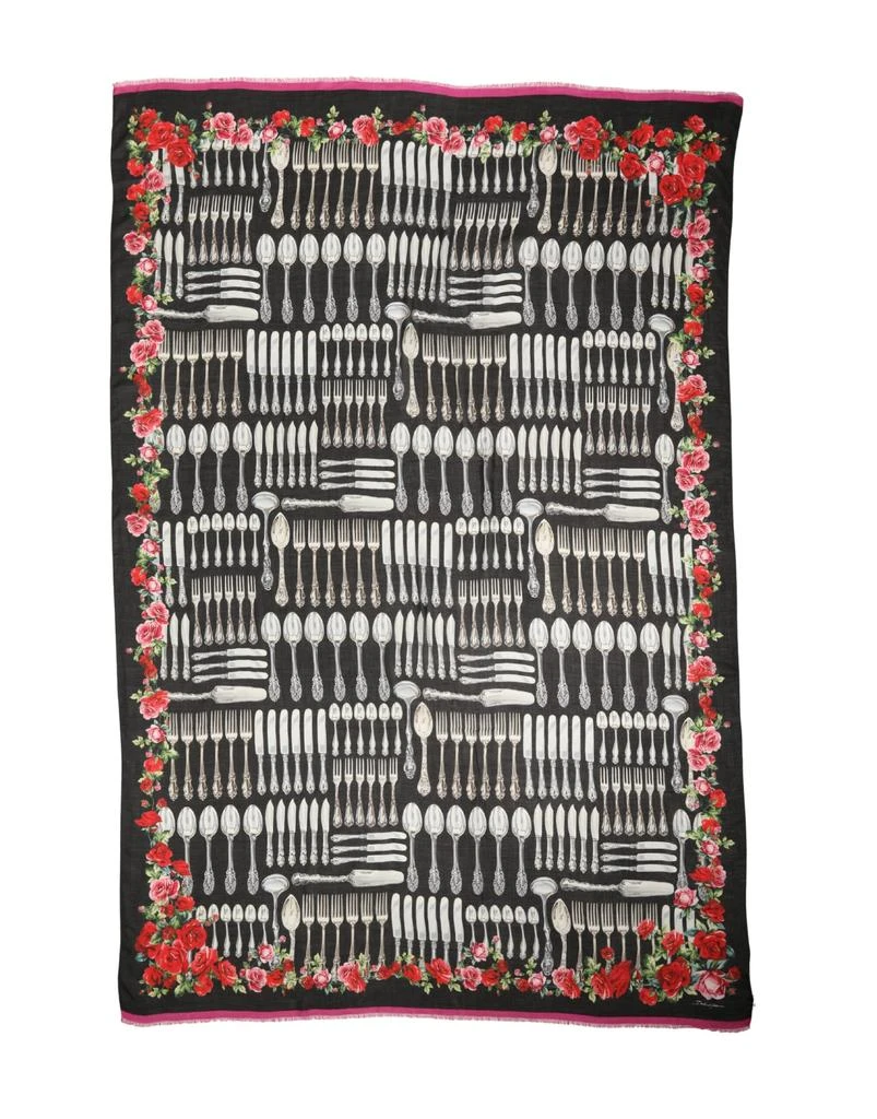 Dolce 
Gabbana Floral Print Wrap Shawl 196cm x 132cm Women
s Scarf 2
