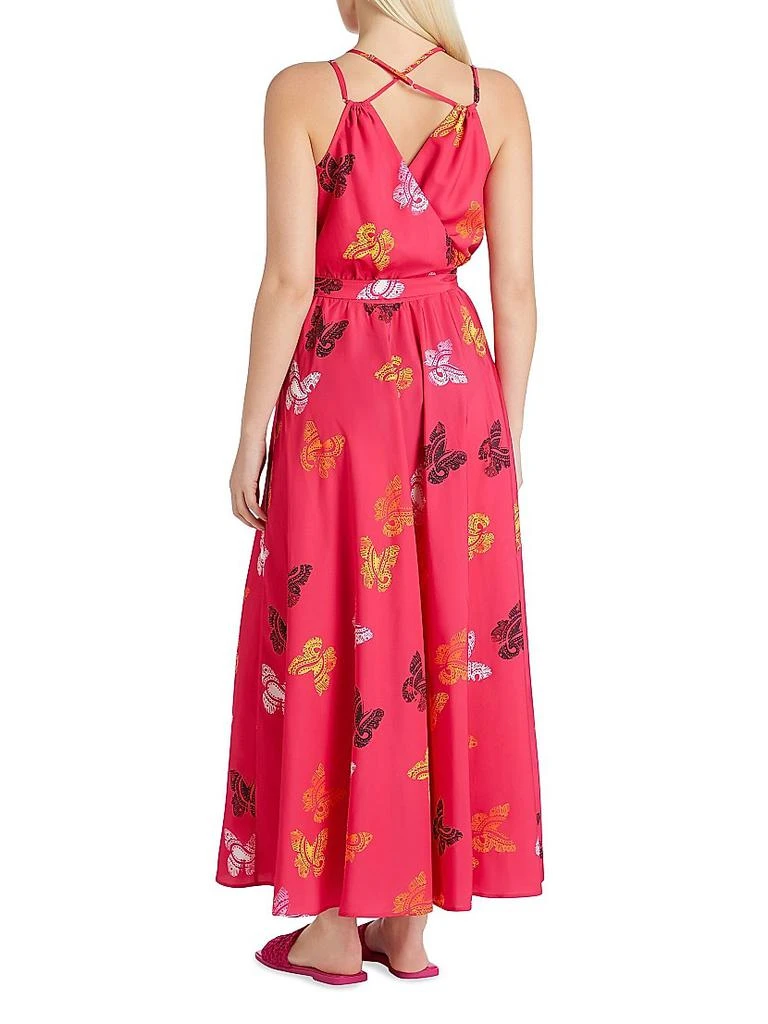 VALIMARE Amelia Paisley Butterfly Surplice Maxi Dress 4
