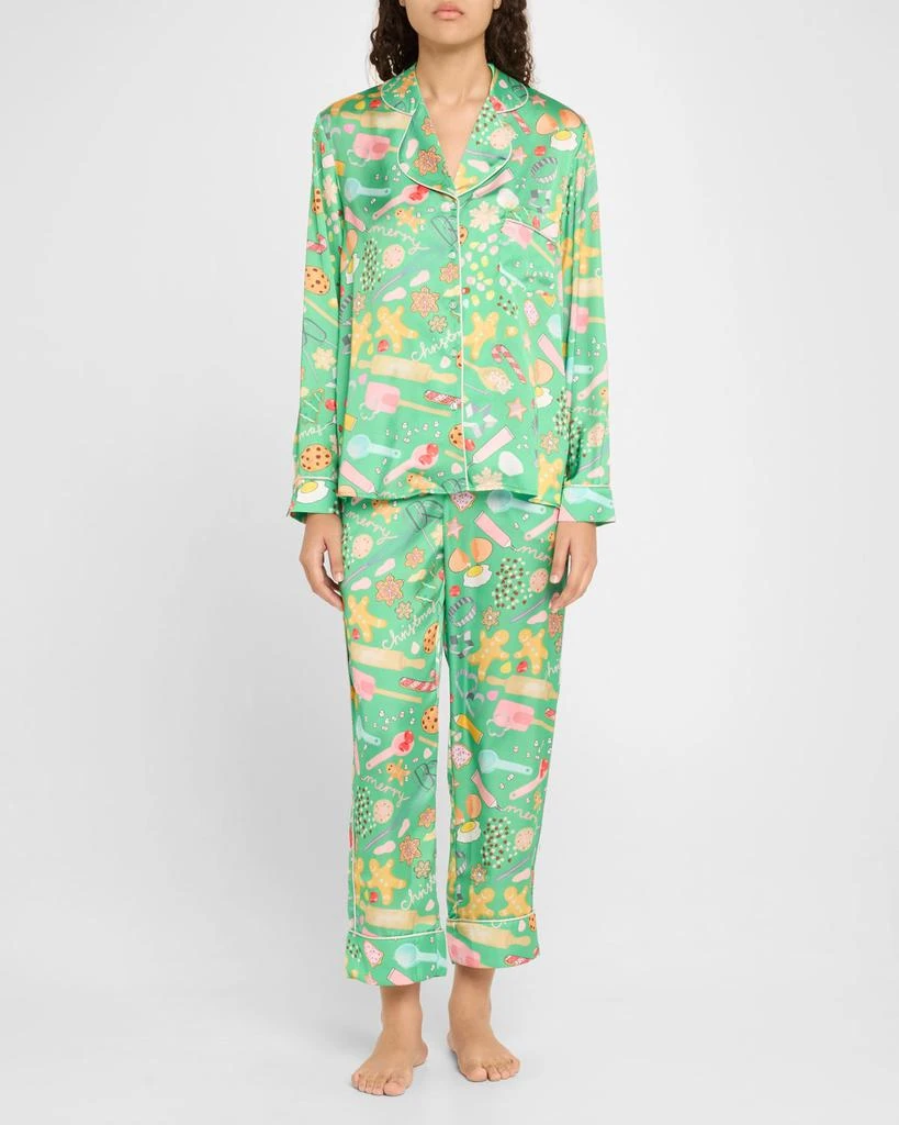 Karen Mabon Cookies For Santa Cropped Satin Pajama Set 2