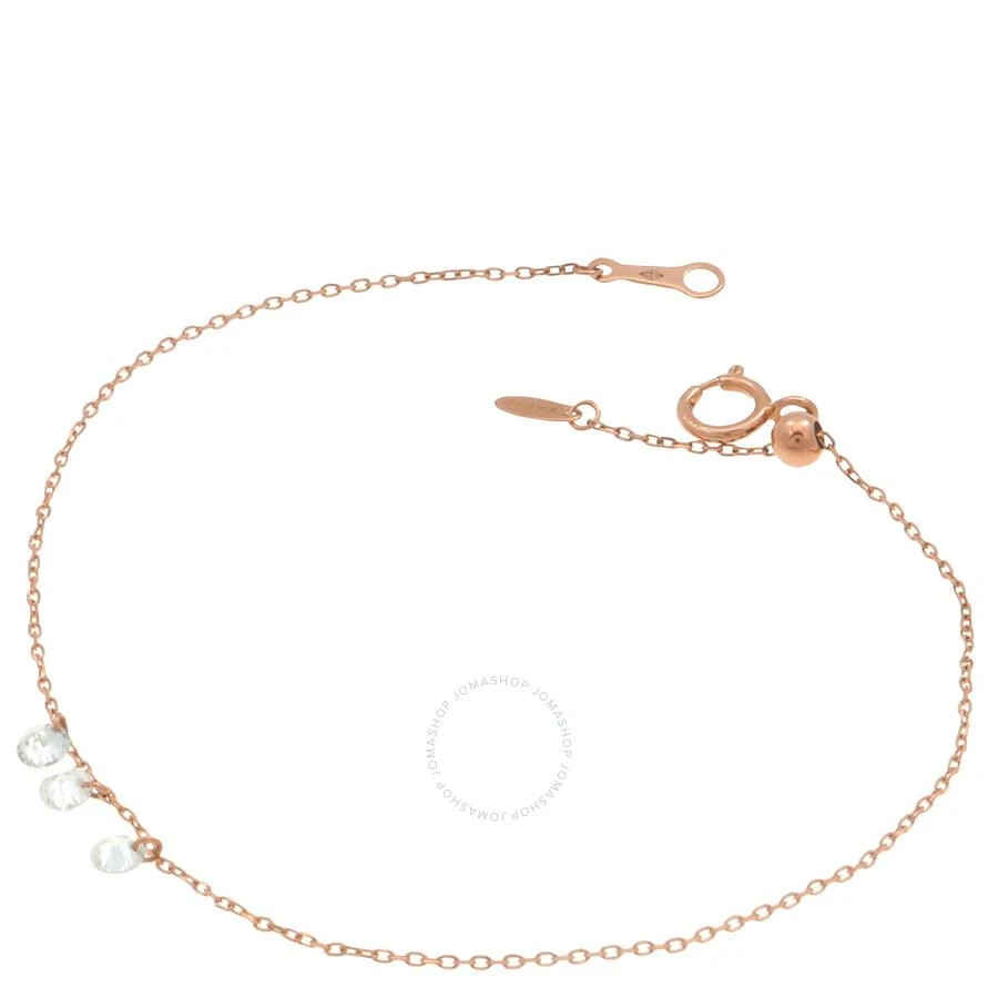 Persée Danae 18k Rose Gold Suspended 3 Diamond Bracelet 3