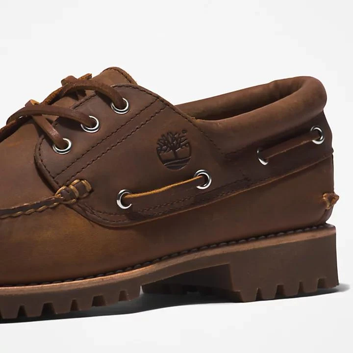 Timberland 3-Eye Lug Handsewn Boat Shoe for Men in Light Brown 7
