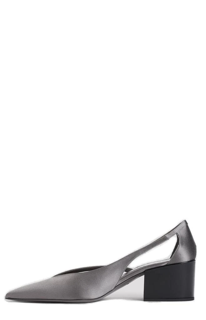 Prada Prada Pointed-Toe Satin Cut-Out Pumps 2