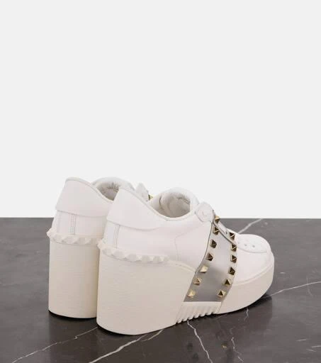 Valentino Open Disco leather wedge sneakers 2