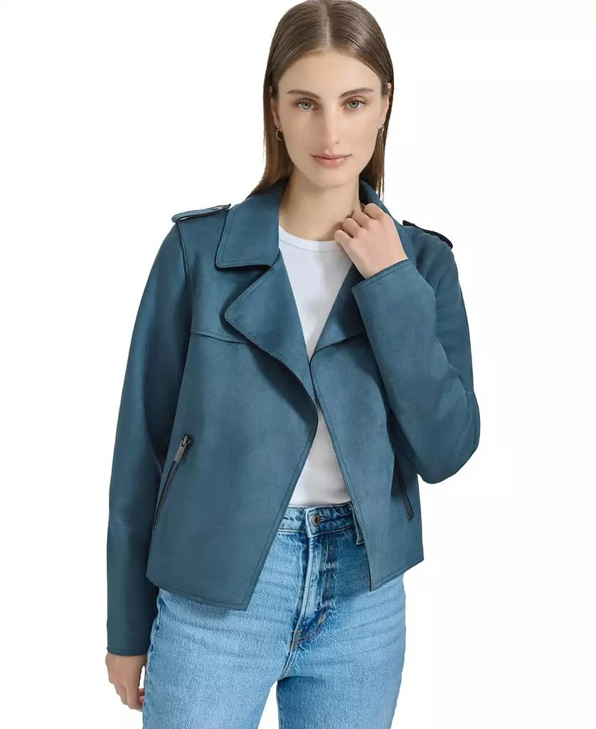 Marc New York by Andrew Marc Andrew Marc Sport Women's Draped Faux-Suede Moto Jacket 1