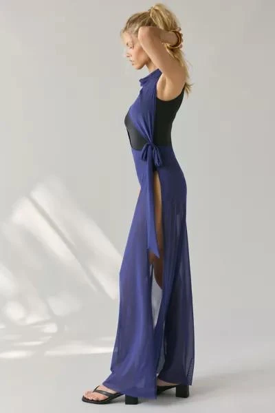 Jaded London Jaded London Azevedo Sheer Mesh Knotted Halter Maxi Dress 4