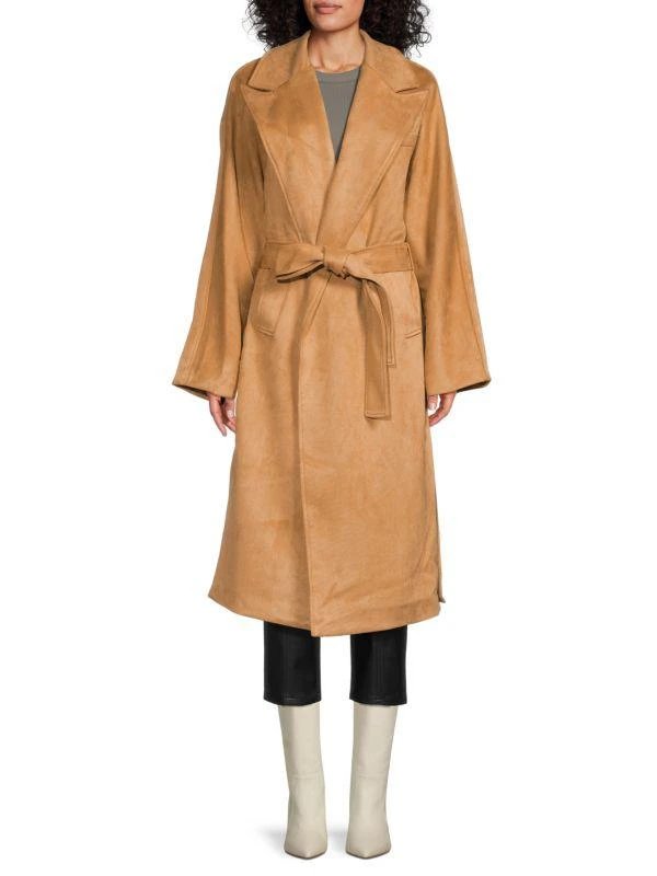 Rebecca Minkoff Faux Suede Wrap Coat 1