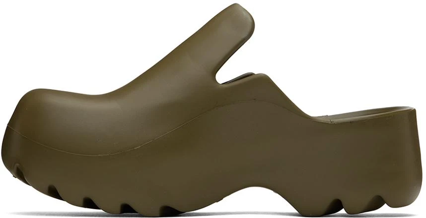 Bottega Veneta Khaki Flash Clogs 3