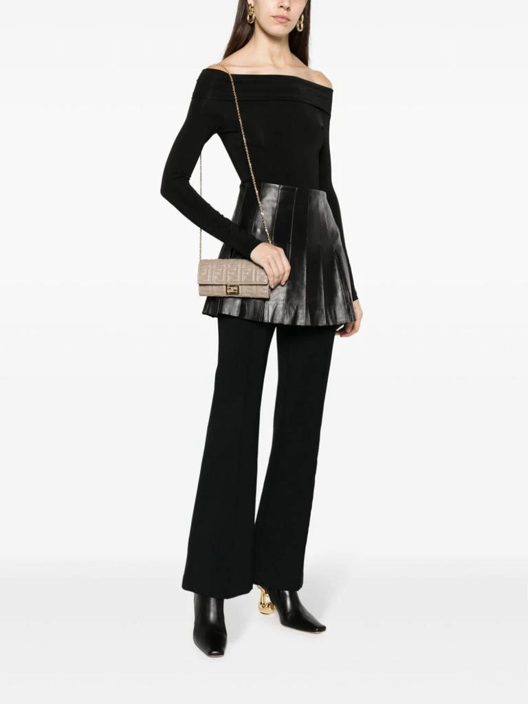Fendi FENDI - Baguette Leather Wallet On Chain 4
