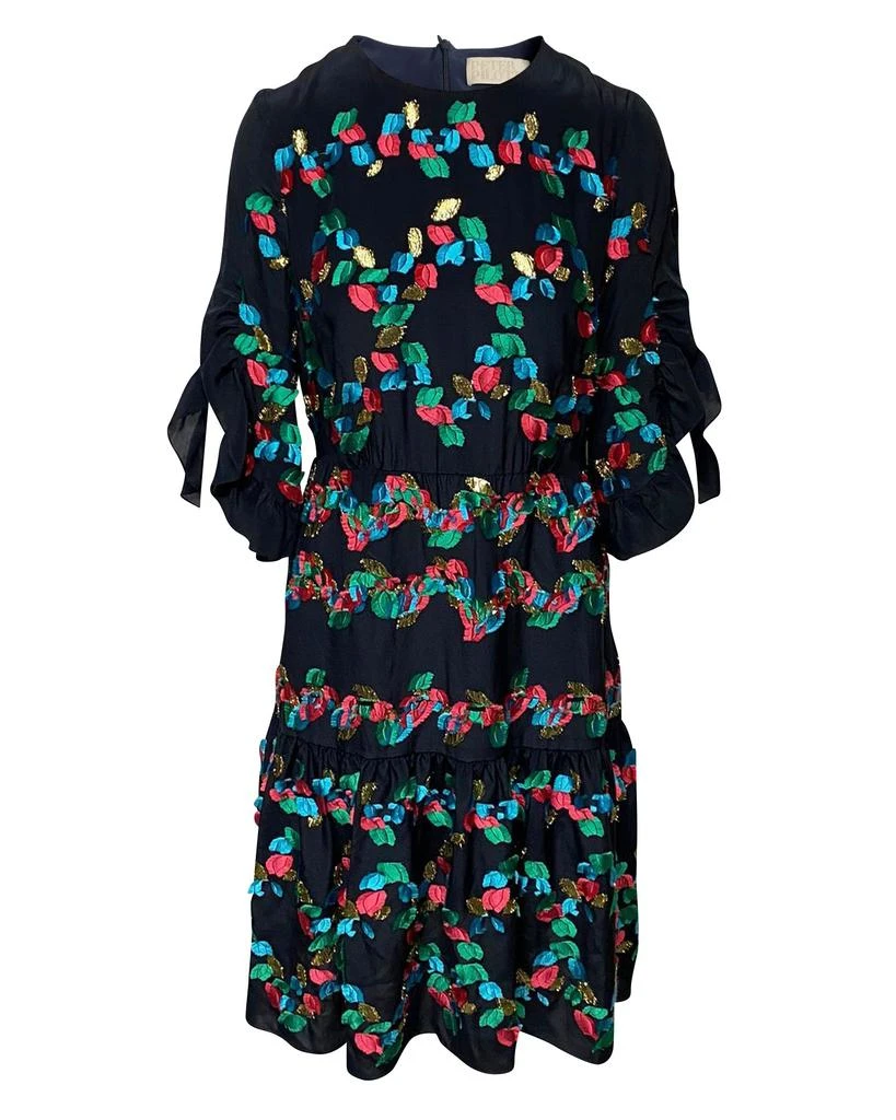 PETER PILOTTO Embroidered Dress in Black Silk 2