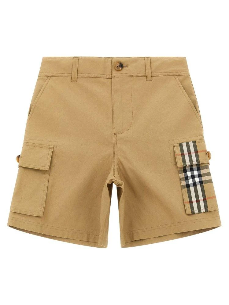 Burberry Burberry Kids Oscar Check Cargo Shorts