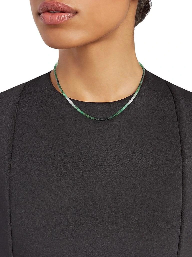 Jia Jia Arizona 14K Yellow Gold & Ombré Emerald Beaded Necklace 2