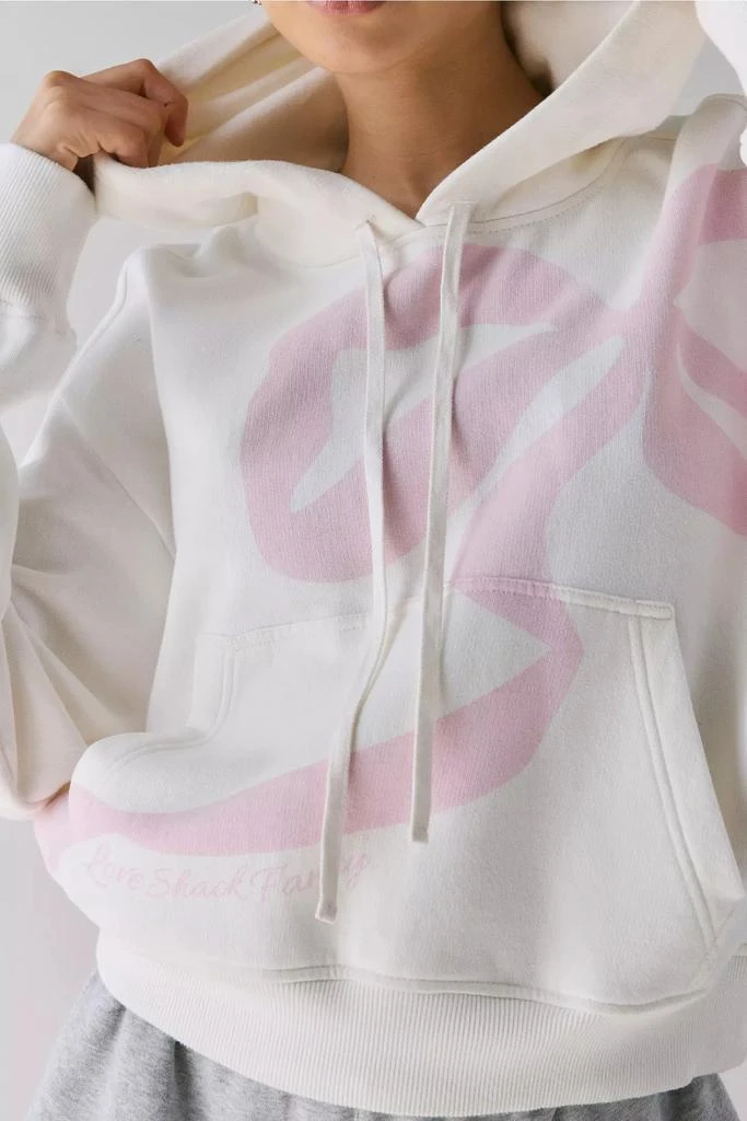 LOVESHACKFANCY LoveShackFancy Brunella Bow Graphic Cotton Hoodie Sweatshirt 3